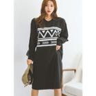 Tall Size Patterned Pullover Dress