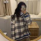 Plaid Sweater / Turtleneck Long-sleeve T-shirt