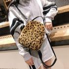 Furry Midi Faux-leather Backpack