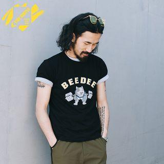 Bulldog-print Short-sleeved T-shirt