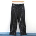High-waist Faux Leather Pants Black - Xl
