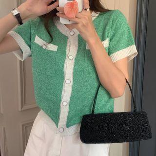 Sleeve Sleeve Button-up Knit Top