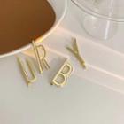Alphabet Alloy Hair Pin Gold - One Size