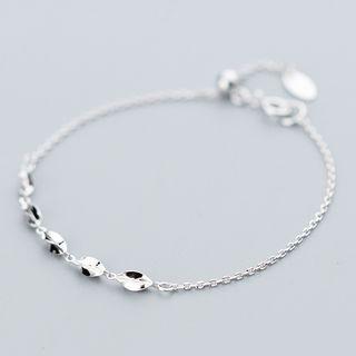 925 Sterling Silver Leaf Bracelet Silver - One Size