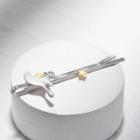 Drippy Moon Hair Pin Gold & Silver - One Size