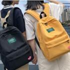 Nylon Plain Zip Backpack