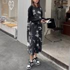 Raglan Tie Dye Sweatshirt Dress