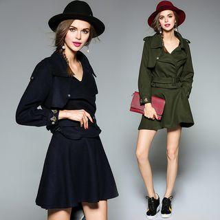 Set: Embroidered Jacket + Skirt