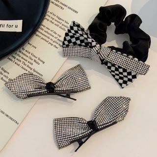 Rhinestone Bow Hair Clip / Hair Tie