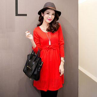 Bow Long-sleeve Dress