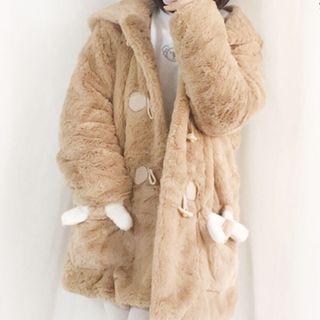 Bear Hood Toggle Coat As Shown In Figure - One Size
