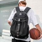 Mesh Pocket Zip Backpack Black - One Size