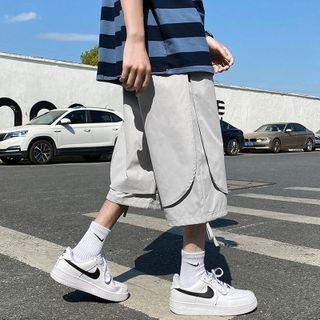 Mock Two-piece Capri Harem Pants