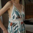 Printed Strappy Sleep Dress