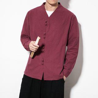 Chinese Knot Button Linen Jacket