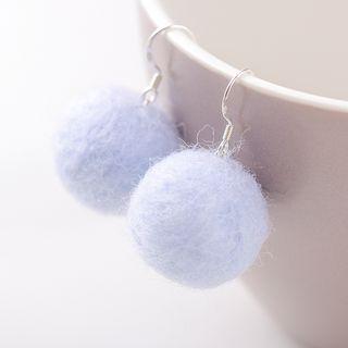 Sterling Silver Pom Pom Earrings