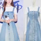 Short-sleeve T-shirt/sleeveless Denim Dress