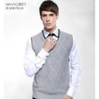 Contrast-trim Sweater Vest