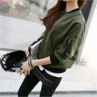 Pocket-detail Contrast-trim Sweatshirt