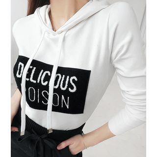 Letter-panel Slim-fit Hoodie