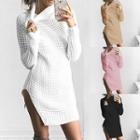 Turtleneck Open Knit Sweater