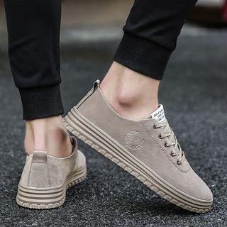 Faux-leather Embossed Sneakers