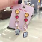 Retro Faux Crystal Dangle Earring As Shown In Figure - One Size