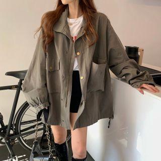 Long-sleeve Oversize Stand-collar Jacket