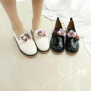 Petite Size - Bouquet Round-toe Loafers