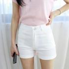 Petite Size High-rise Roll-up Hem Shorts