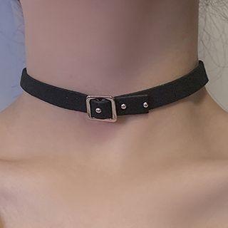 Faux Suede Choker Black - One Size