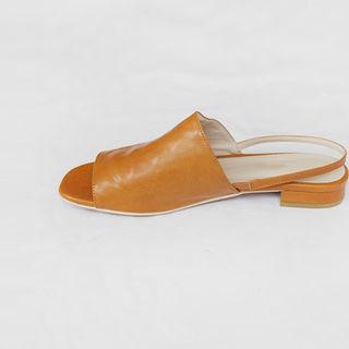 Faux-leather Slingback Sandals