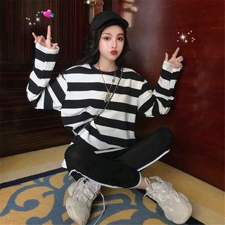 Striped Long-sleeve T-shirt / Striped Sweatpants