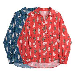 Alpaca Print Shirt