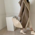 Hooded Faux-shearling Coat & Sash Brown - One Size