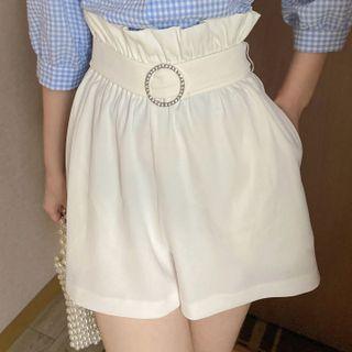High-waist Shorts White - M