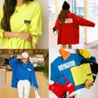 Letter-printed Vivid-color Oversized T-shirt