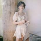 Set: Cropped Swim Top + Skirt + Bottom