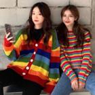 Rainbow Stripe Cardigan / Sweater