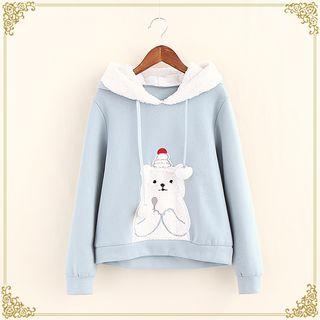 Bear Applique Hoodie