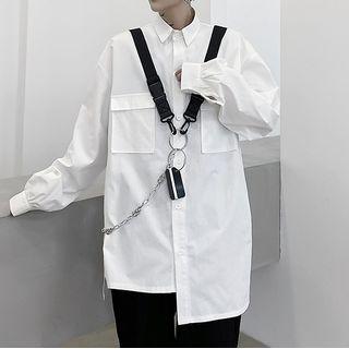 Set: Pocket Detail Shirt + Chain Body Harness