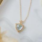 Heart Faux Gemstone Pendant / Sterling Silver Necklaces / Set