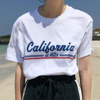 California Print Crewneck T-shirt
