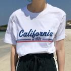 California Print Crewneck T-shirt