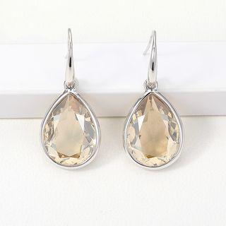 Swarovski Element Crystal Droplet Hook Earring Yellow - One Size