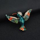 Glaze Bird Brooch Blue - One Size