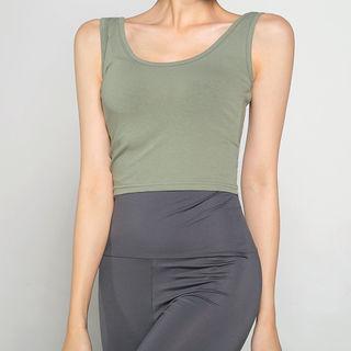 U-neck Sleeveless Crop Top
