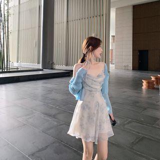 Print Chiffon Mini A-line Dress