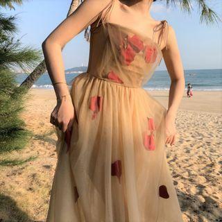 Sleeveless Mesh Sundress