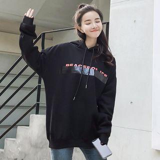 Color Block Letter Hoodie